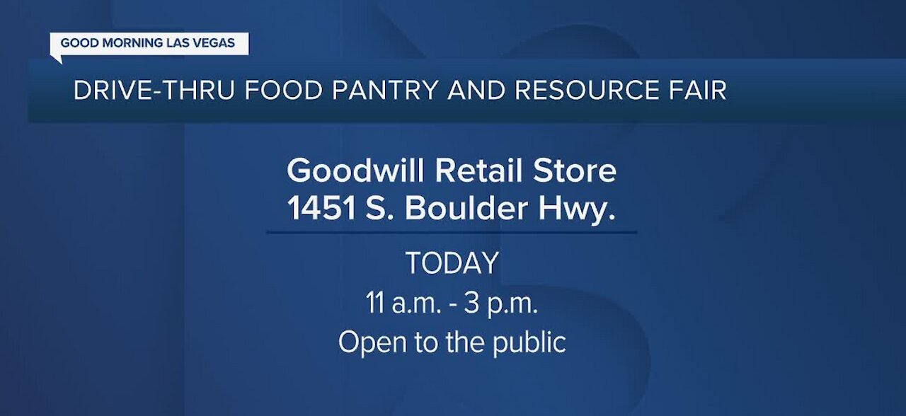 Drive-thru food pantry and resource fair in Henderson