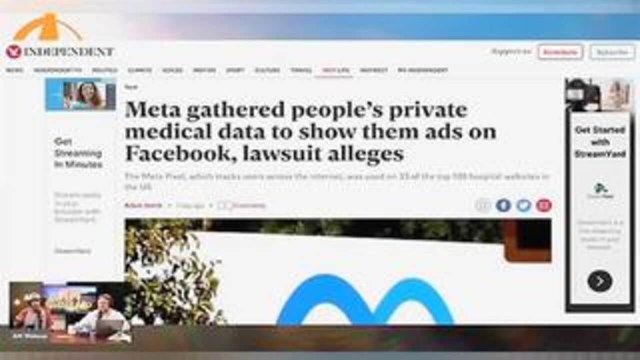 META INC GATHERED PATIENT MEDICAL DATA FOR FB AD PROFILING — AM WAKEUP AUG 4