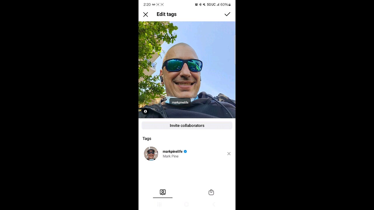 I'm unable to tag myself on Instagram. Please help.