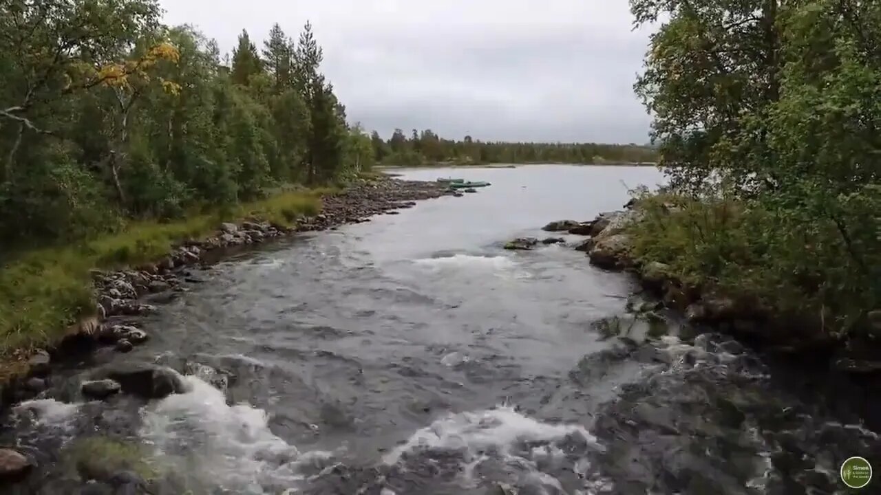 Norwegian Wilderness Canoe Tour. Exhausted, overturned in the rapids. last two days * 17