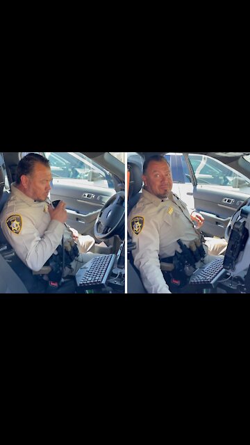 Retiring Police Officer receives touching message from his son during final sign-off