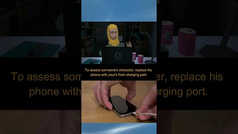 To assess someone character replace his phone from charging port funny short joke with subtitles