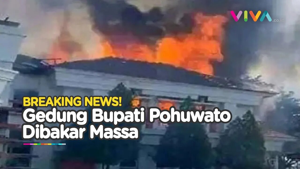 Demo Mencekam! Gedung Bupati Pohuwato Gorontalo Dibakar