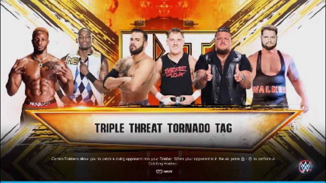 NXT Gold Rush Week 1 Edris & Malik vs Hank & Tank vs Briggs & Jensen Number one Contenders Match