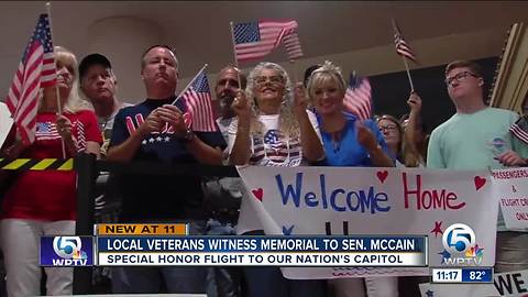 Local veterans witness memorial to Sen. John McCain