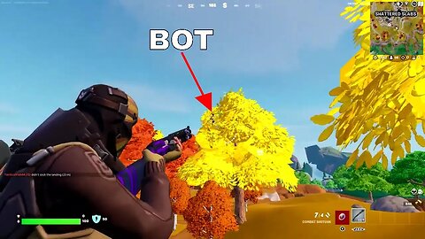 Stupid Bot Gets Stuck in a Tree 🤖🌳💥💪🏽😎 #fortnite #chapter4season2