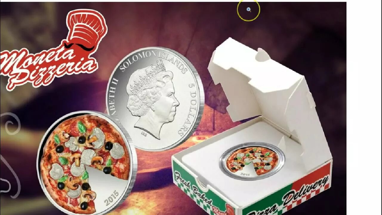 Silver Pizza Coin