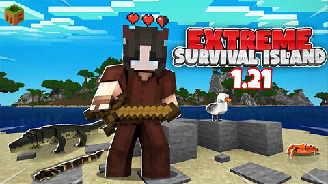 I Survived 100 Days on an EXTREME Survival Island in Minecraft Bedrock (part 1)