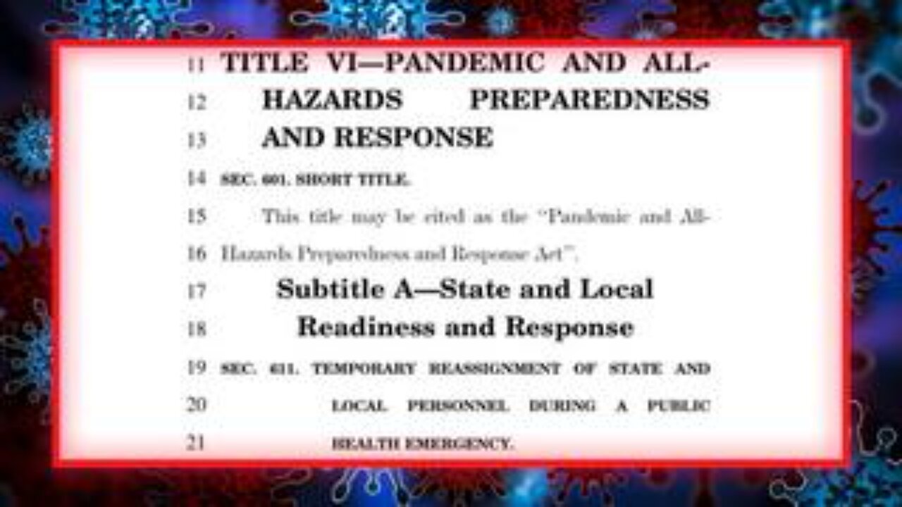 MEDICAL TYRANNY! Shocking Provisions Of The House Spending Bill Would Legalize Medical Martial Law!