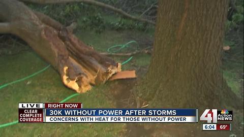 More than 30,000 people are without power after weekend storms