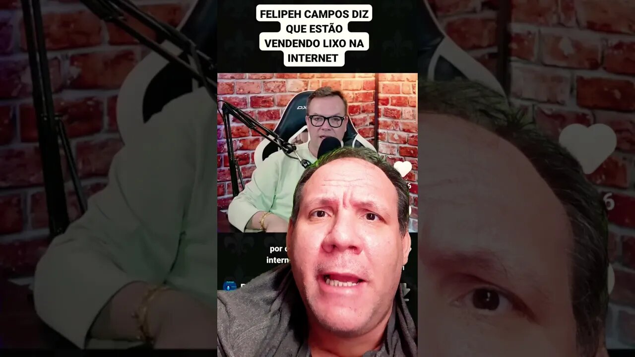 Felipeh Campos dizem que estão vendendo lixo na internet . Remédios e pirulas qu não faz efeito