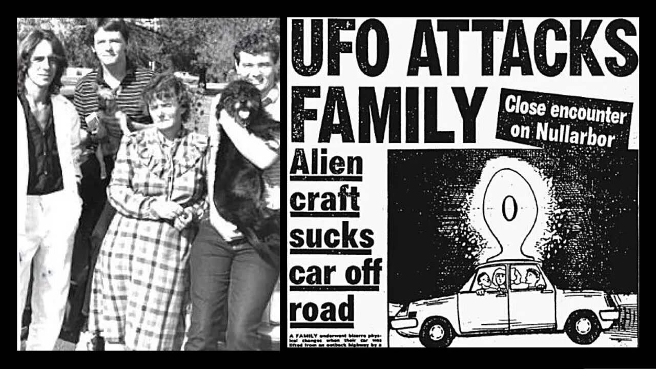 1988 on the Nullarbor Plain an egg-shaped UFO lifted up the Knowles family car