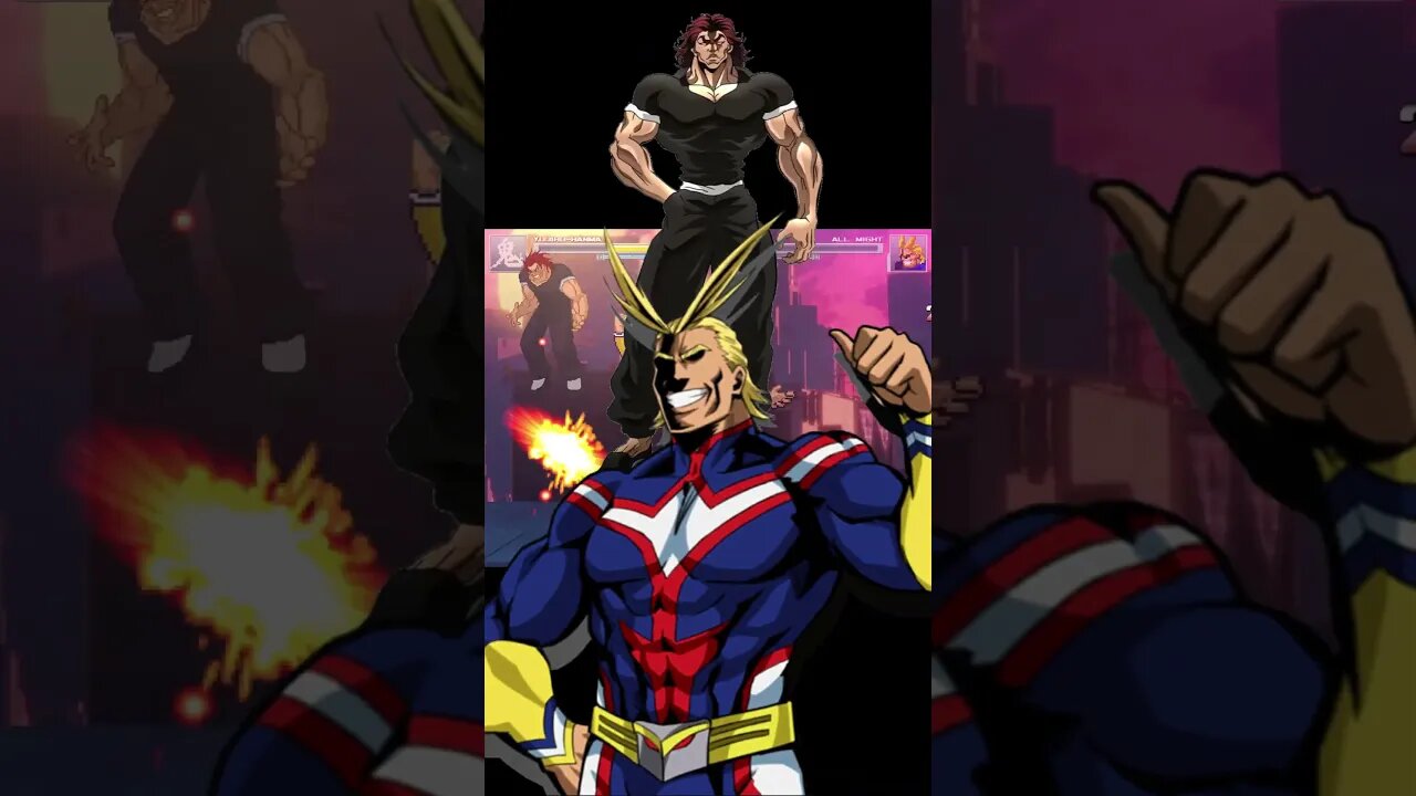 ALL MIGHT VS YUJIRO (My Hero Academia VS Baki) PT.4 #Warshorts