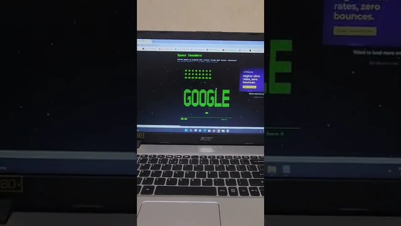 Google tricks no.117 ( space invaders) #shorts #youtubeshorts