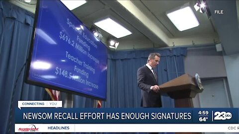 Newsom recall effort has enough signatures