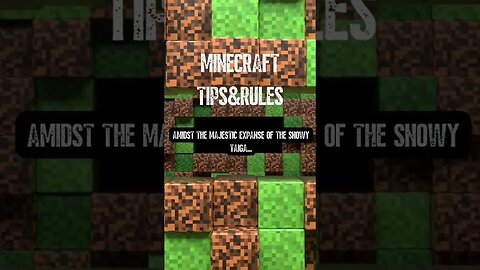 Minecraft Tips and Rules |EP 23 | #short #shorts #minecraft #minecraftshorts #tips