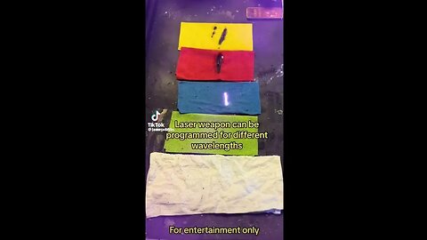 當激光照射在藍色物體上時...