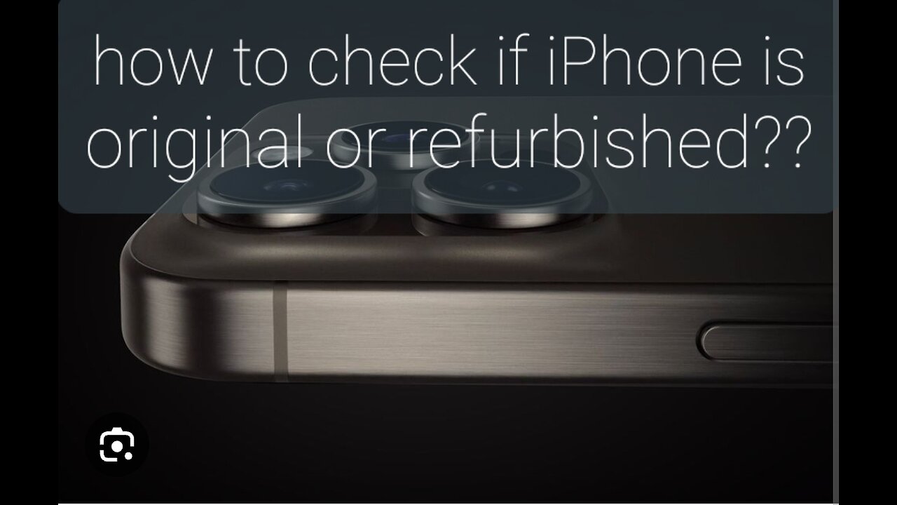 how to check if iPhone is original or refurbished iPhone test & check!!