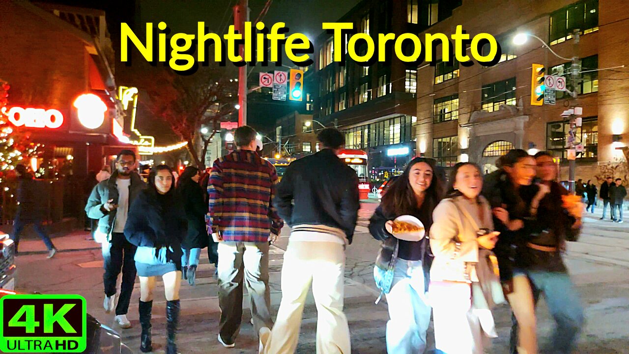 【4K】Downtown Toronto Late Night Canada 🇨🇦 Nightlife