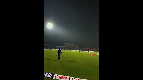 Deepak Chahar's Sister Malti Chahar films as he fielding near boundary line during India vs NZ