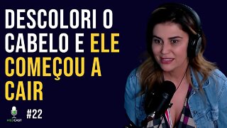 Queda de cabelo com descoloração e alongamento