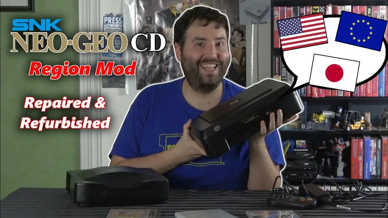 SNK Neo Geo CD, Mods, Repairs, & All English Games! - Adam Koralik