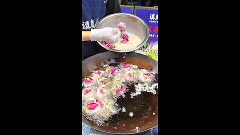 cooking rose flower in hot oil | best recipe ever | interesting food