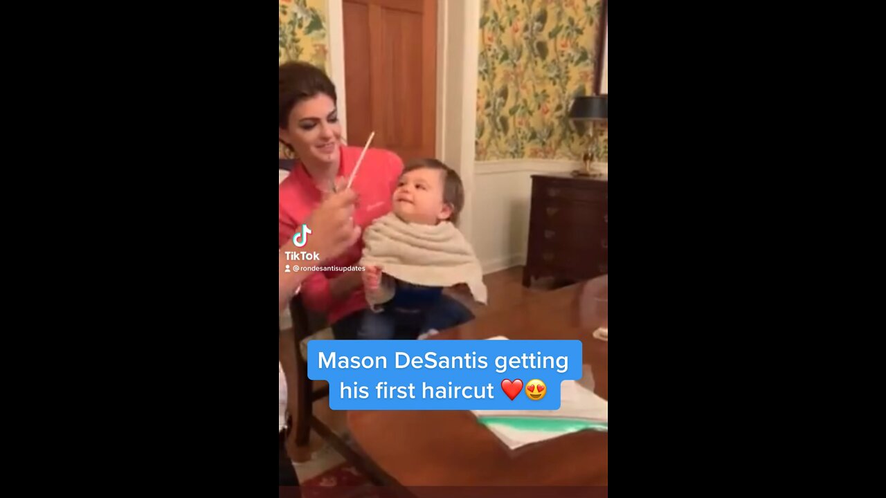 Mason DeSantis getting his first haircut 😍❤️ Biden | Trump | DeSantis