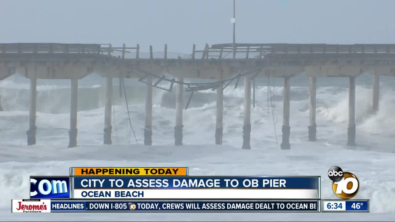 City to examine damage to Ocean Beach Pier