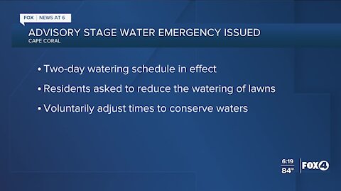 Cape Coral has issued a water emergency