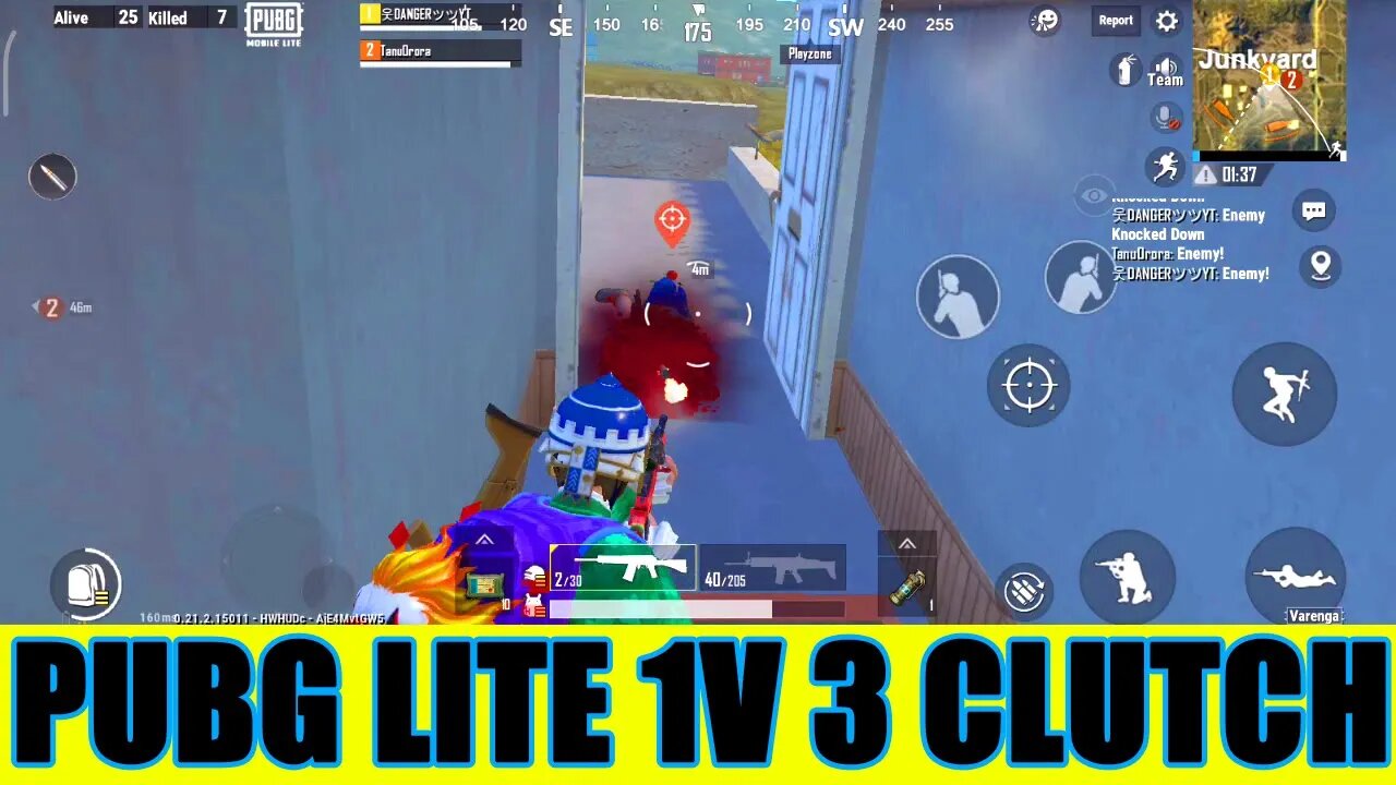 Pubg Lite 1v 3 Clutch || New Tabahi Gameplay || Danger X Gaming