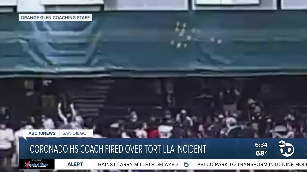 Basketball coach fired in aftermath of tortilla throwing incident