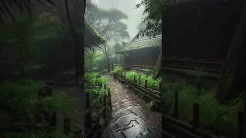 震撼、最佳雨竹林雷雨声催眠曲，冥想、睡眠、放松治愈失眠#shorts #short #rain #rainsounds #meditation #relax #sleep
