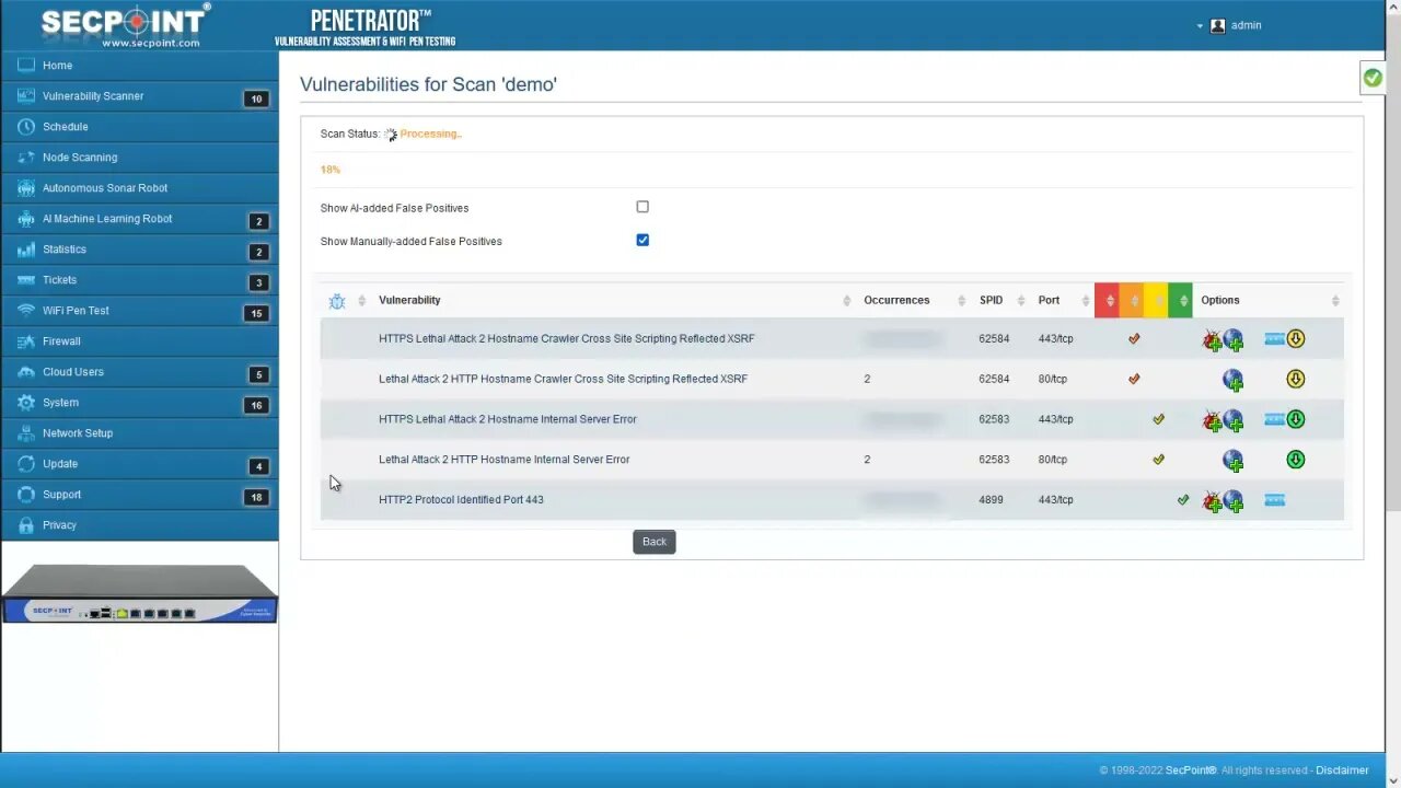 SecPoint Penetrator 55 Vulnerability Scanner