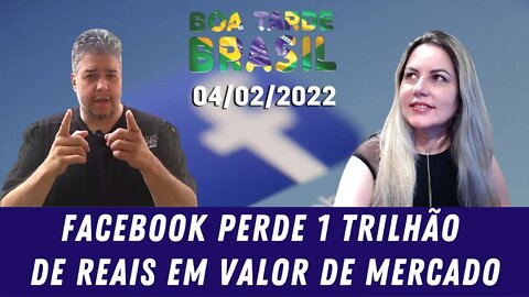 #AOVIVO - Facebook perde 1 trilhão de reais em valor de mercado - 04/02/2022