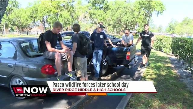 Pasco wildfire forces later school day