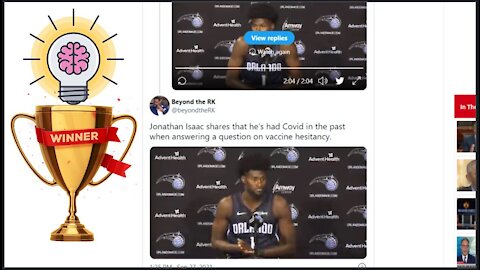 NBA Star Jonathan Isaac DUNKS ON MEDIA Pushing Vaccine Coercion