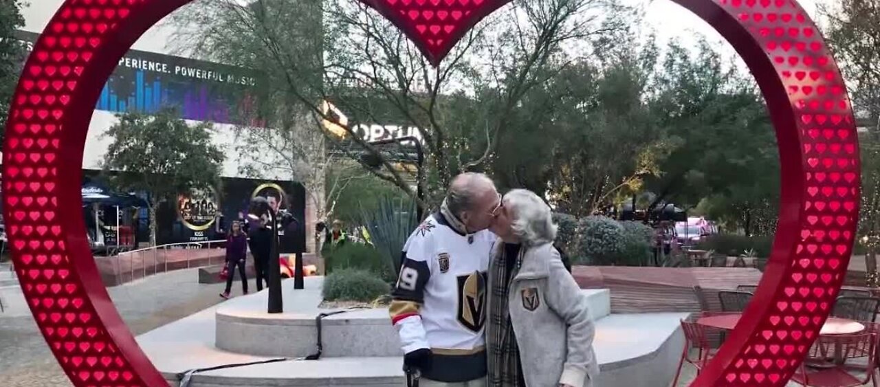 Longtime couple shares serious love for each other and Vegas Golden Knights