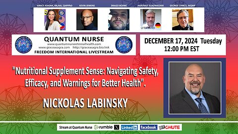 Nickolas Labinsky -"Nutritional Supplement Sense: Safety, Efficacy,& Warnings for Better Health"