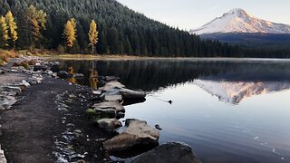 HIKING EXPLORING Trillium Lake Dam Day Use Area @ Sunrise! | EPIC VIEWS of Mount Hood! | Oregon | 4K