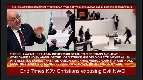 TURKISH MUSLIM HASAN BITMEZ STRUCK DEAD BY GOD AFTER CURSING JEWS AND CHRISTIANS DECEMBER 2023