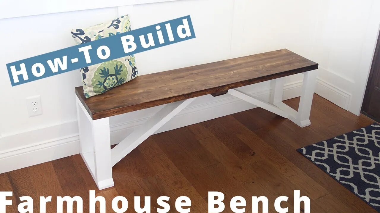 How To Build a Farmhouse Bench | DIY Project | Woodworking Projects