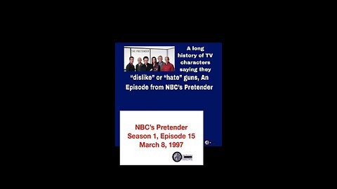 Unfortunately, there is a long history of television shows stating they “hate” or “dislike” guns.