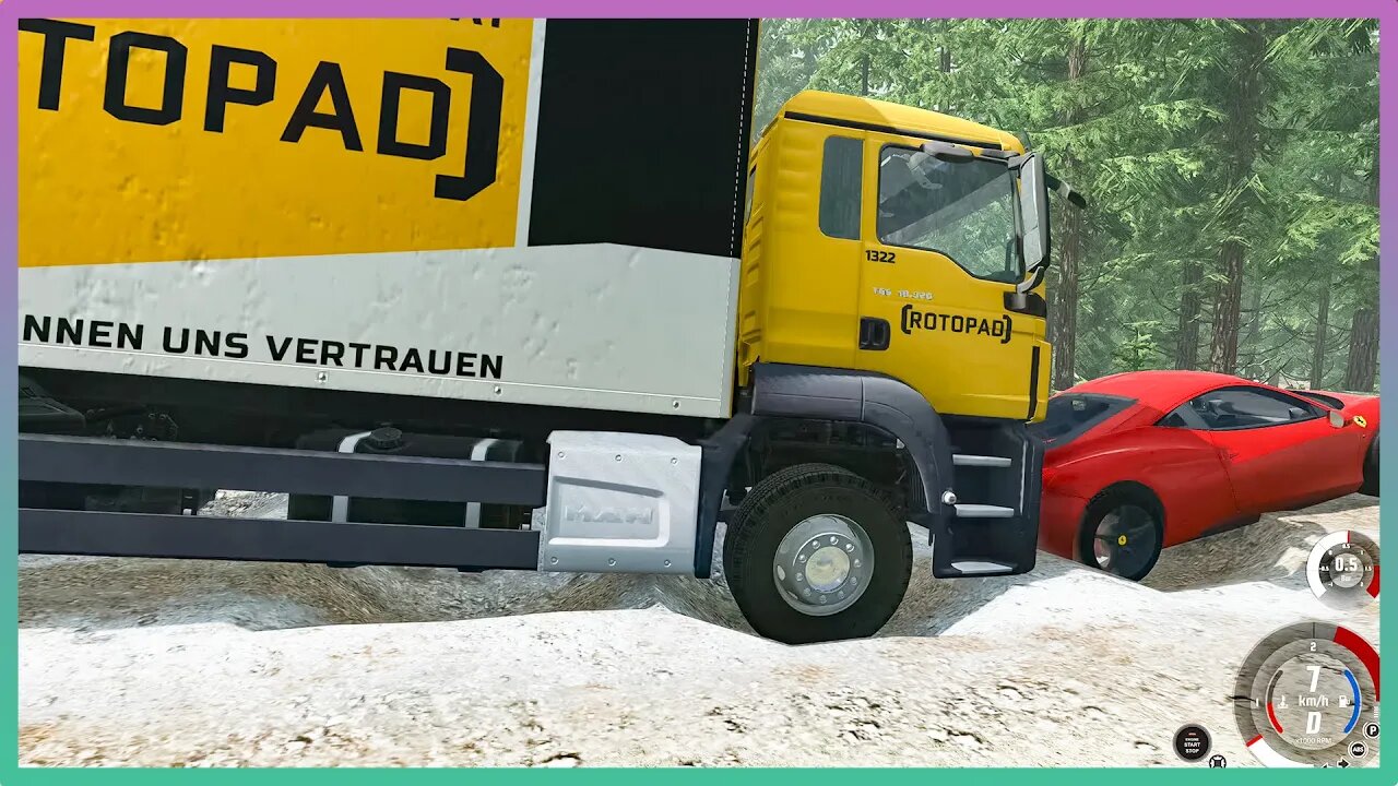 TruckFails | Cars vs Potholes #02 | BeamNG.Drive |TrucksFails