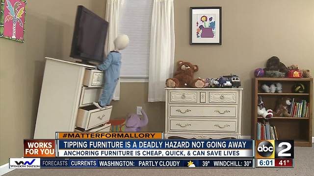 Falling furniture and TVs is a hidden hazard that continues to kill children