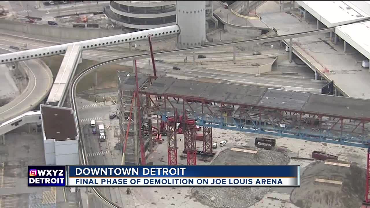 Final phase of demolition on Joe Louis Arena