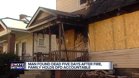 Man found dead five days after fire in Detroit