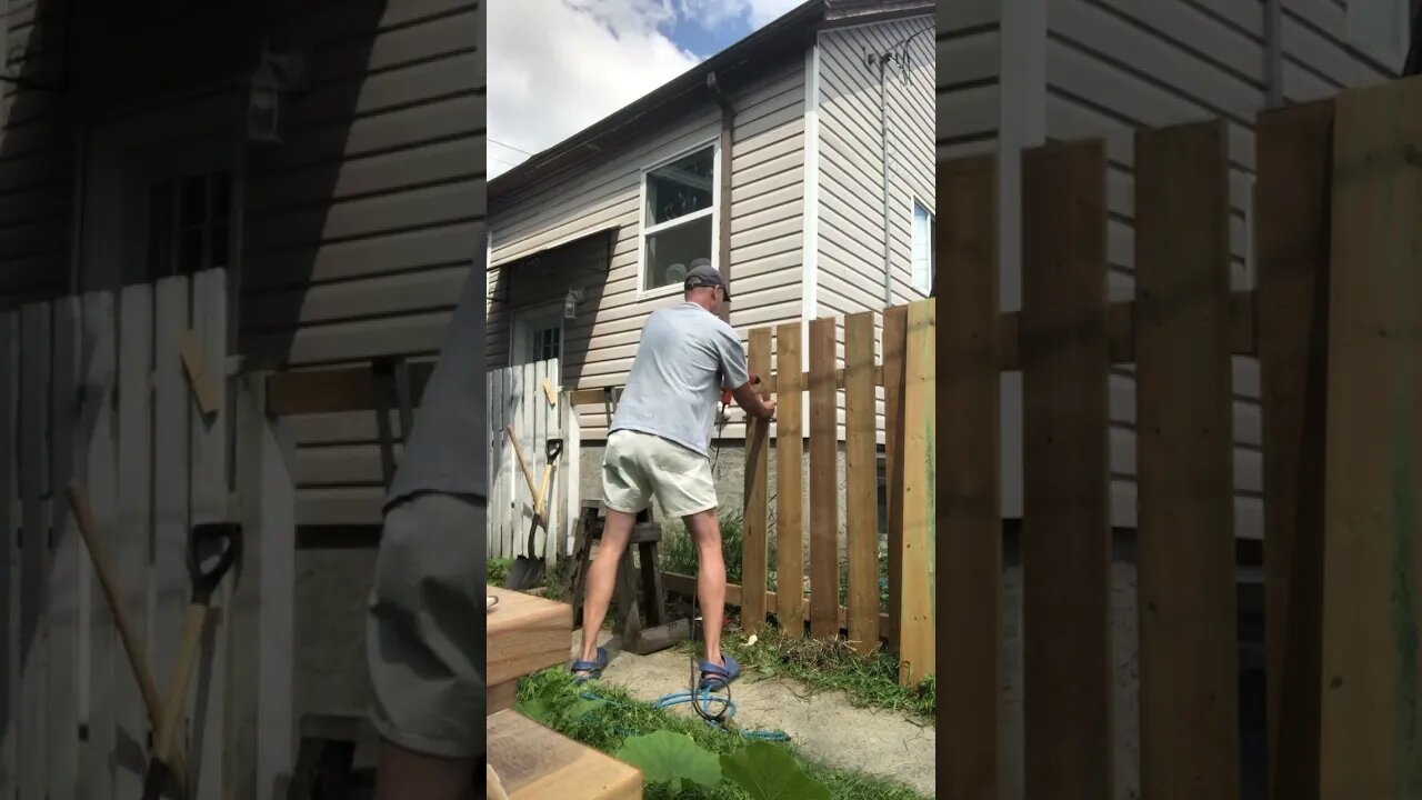 The fence section is coming along in style