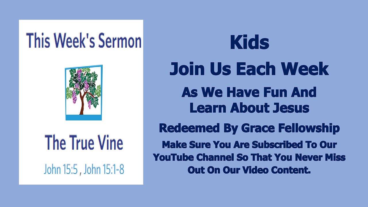 Sermons 4 Kids - The True Vine - John 15:1-8