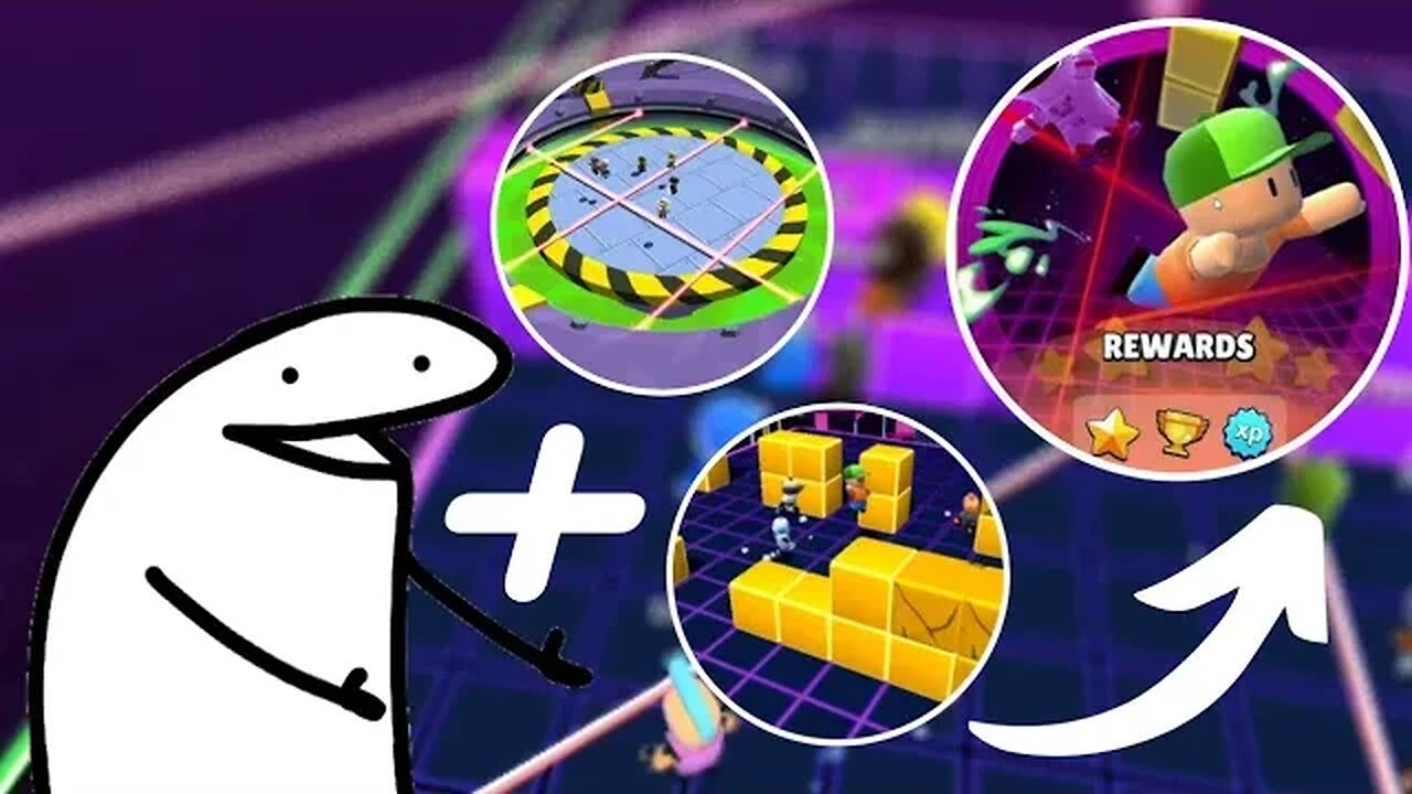 Jogando o novo modo Laser Dash!!! Stumble Guys